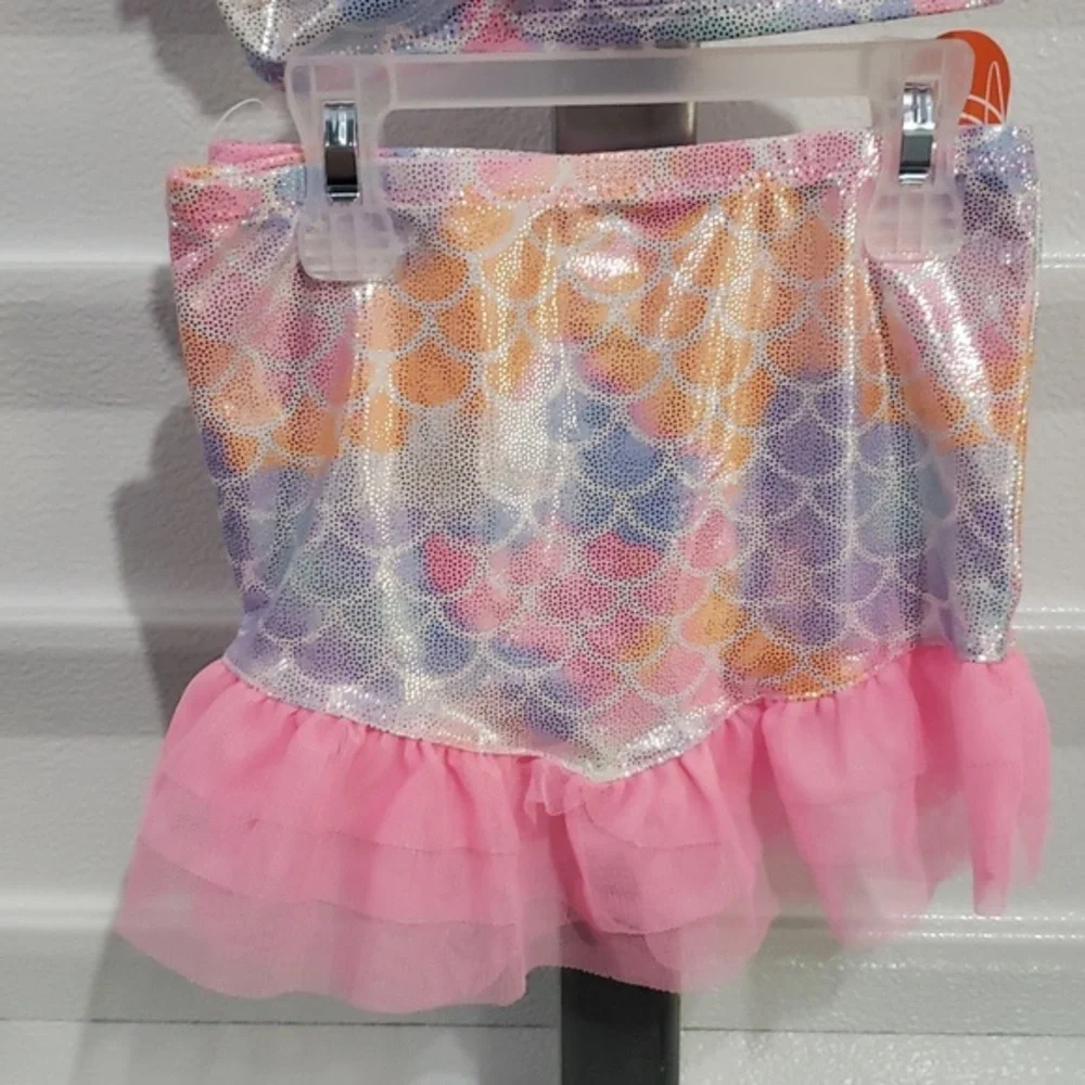Wonder nation brand mermaid swim suit‎ 3 piece set NWT size 2T